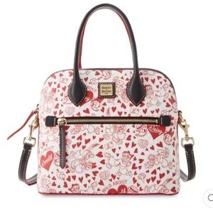 Dooney & Bourke Red and White Heart Satchel